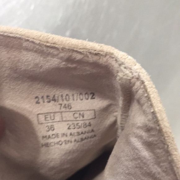 Zara basic collection❄️cream suede fringed booties - Picture 7 of 8